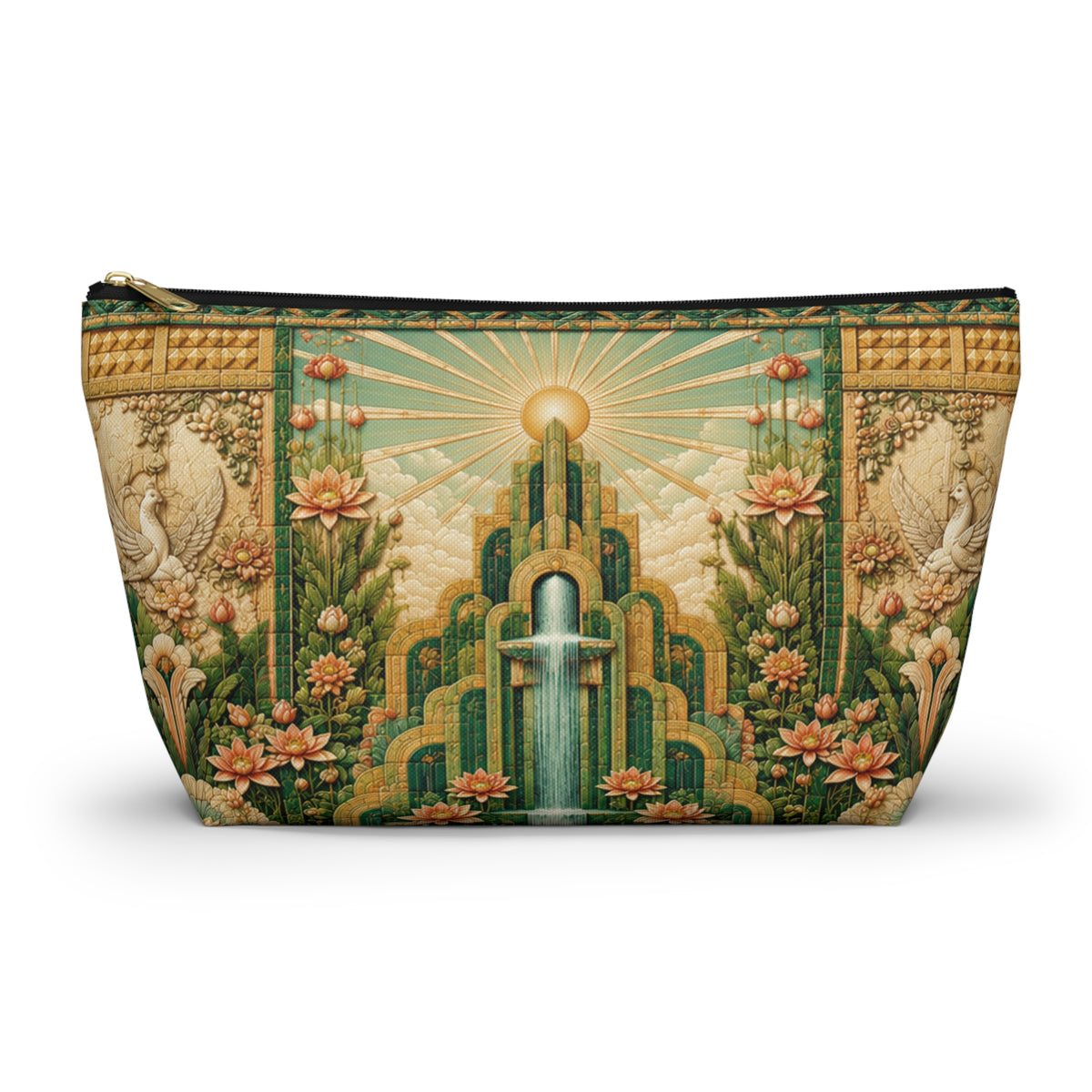 THE RADIANCE | Glamorous Art Deco Makeup Bag - Accessory Cosmetic Pouch