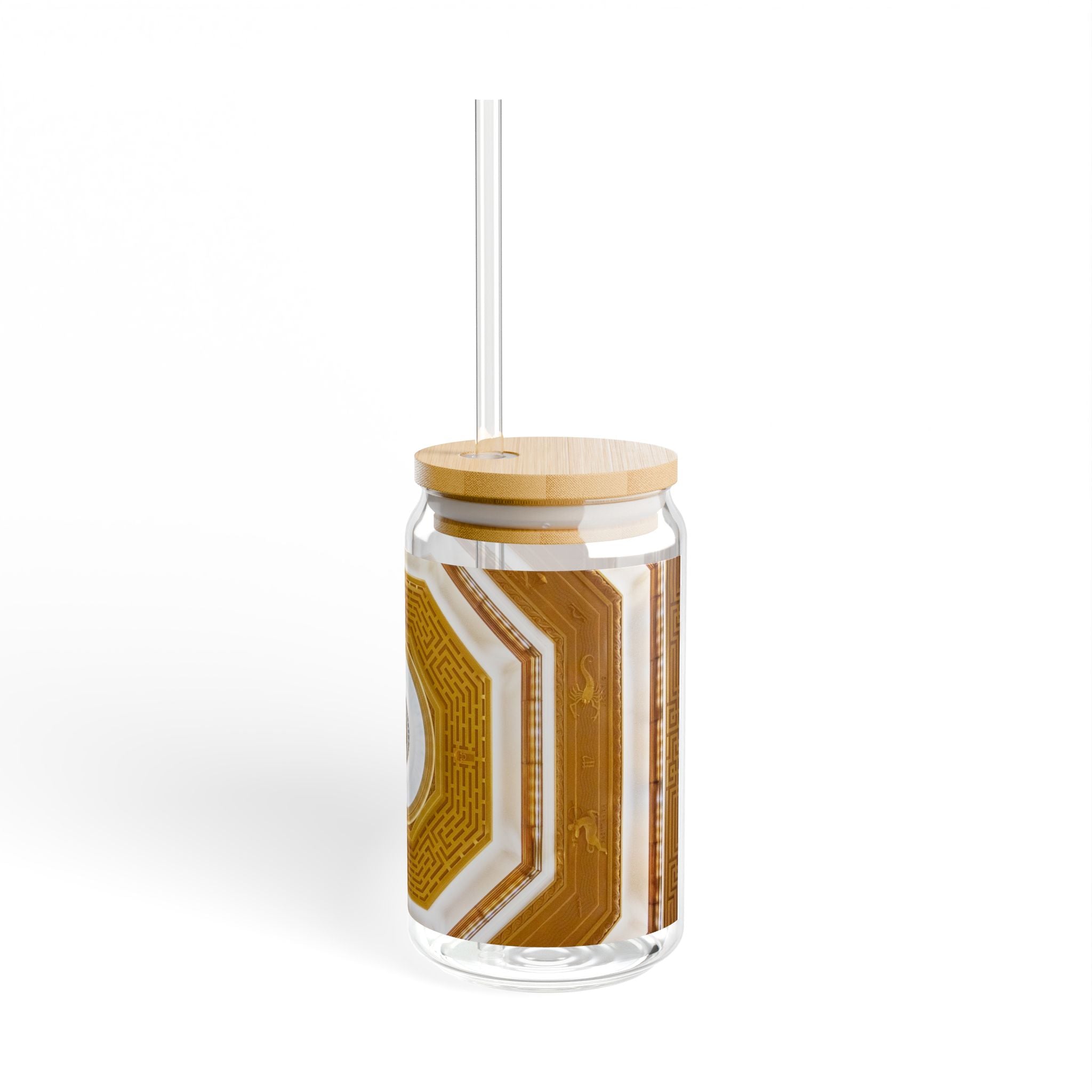 THE BEDAZZLER - Teal Treat | Glamorous ART DECO SIPPER GLASS 16oz