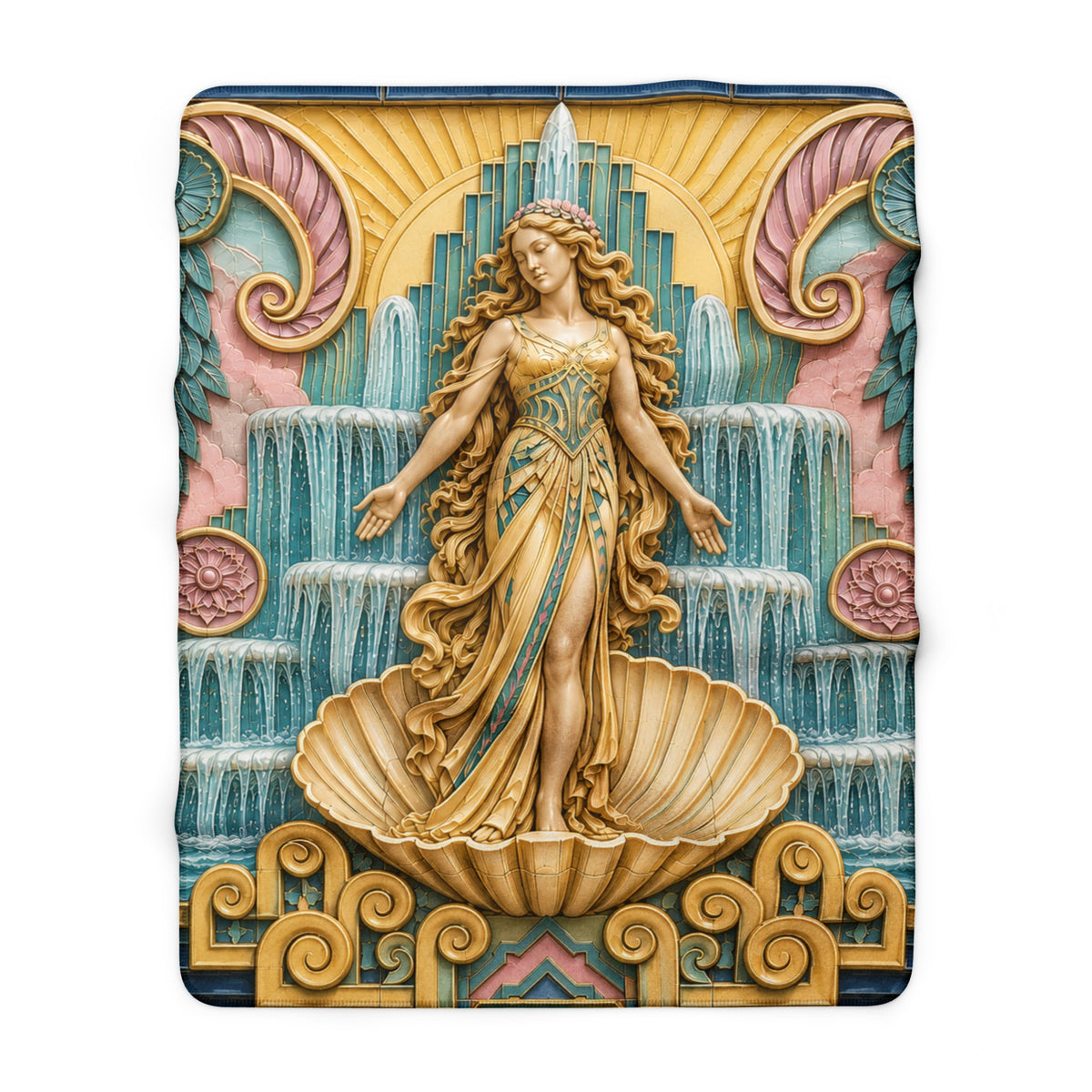 THE VENUS | Golden Sunrise - Sherpa Fleece Blanket