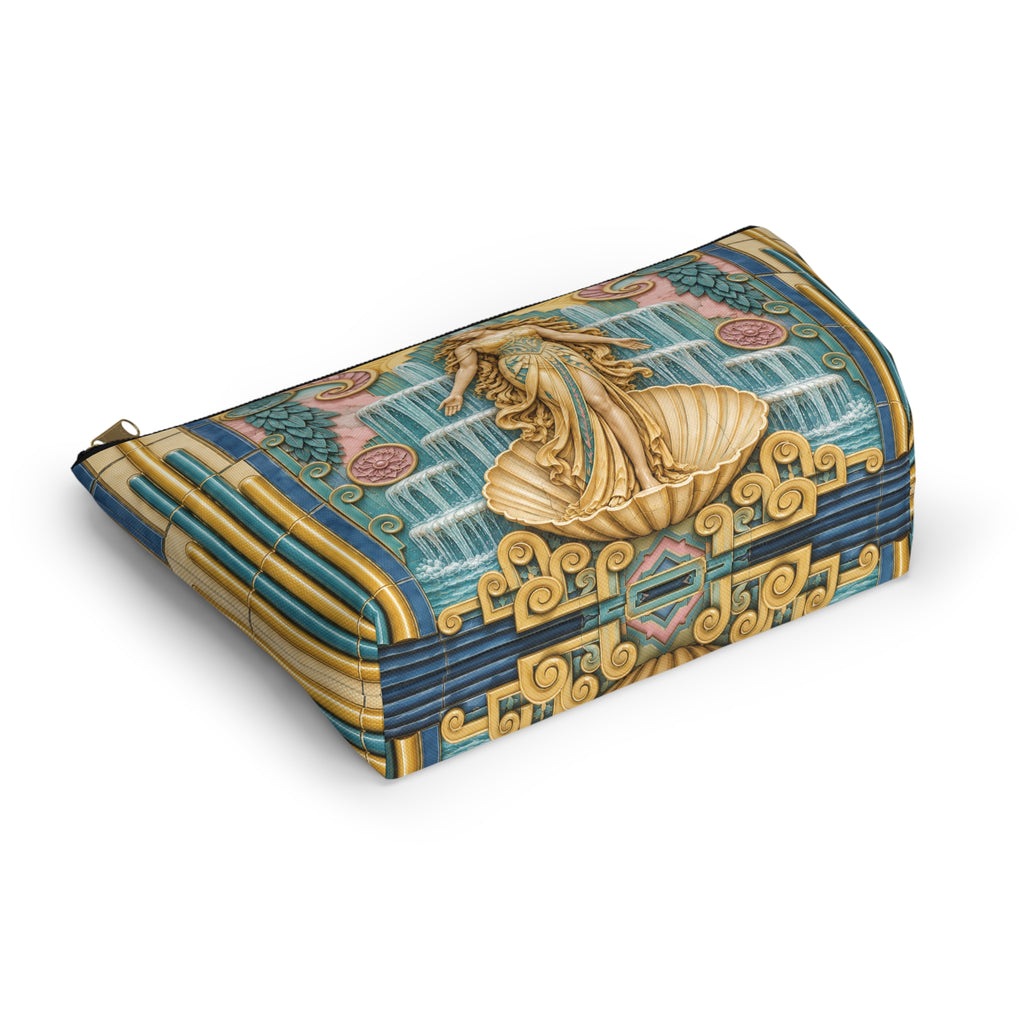 THE VENUS - Golden Sunrise | Glamorous Art Deco Makeup Bag - Accessory Cosmetic Pouch