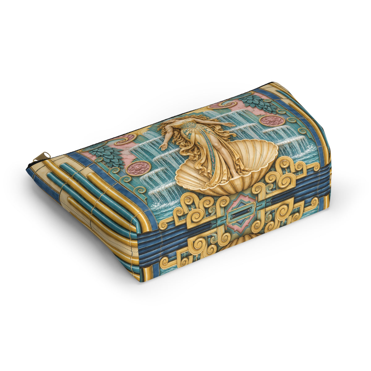THE VENUS - Golden Sunrise | Glamorous Art Deco Makeup Bag - Accessory Cosmetic Pouch