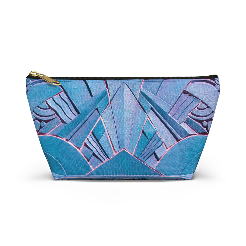 THE OPULENCE - Blue Steel | Glamorous Art Deco Makeup Bag - Accessory Cosmetic Pouch