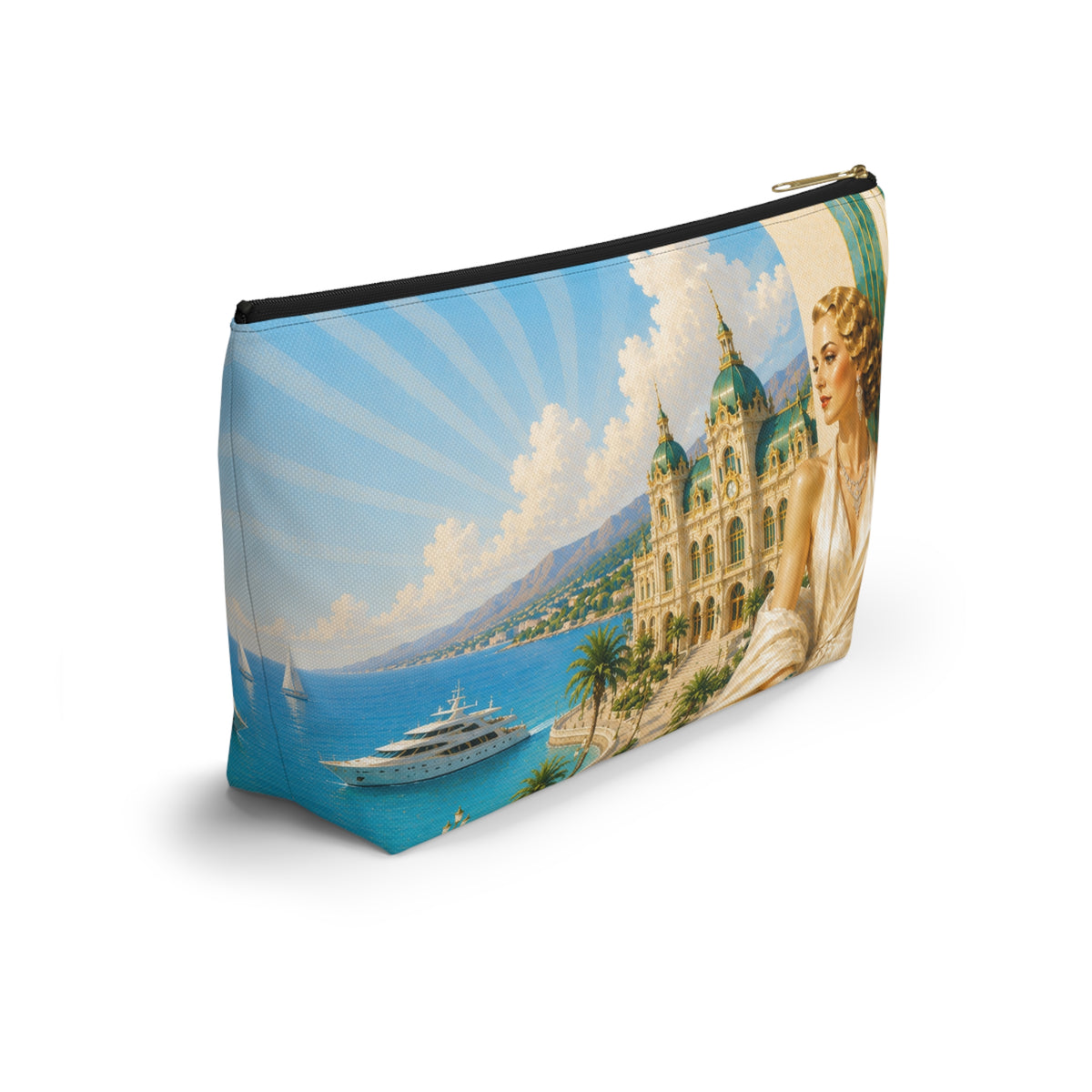 THE MONTE CARLO | Glamorous Art Deco Makeup Bag - Accessory Cosmetic Pouch