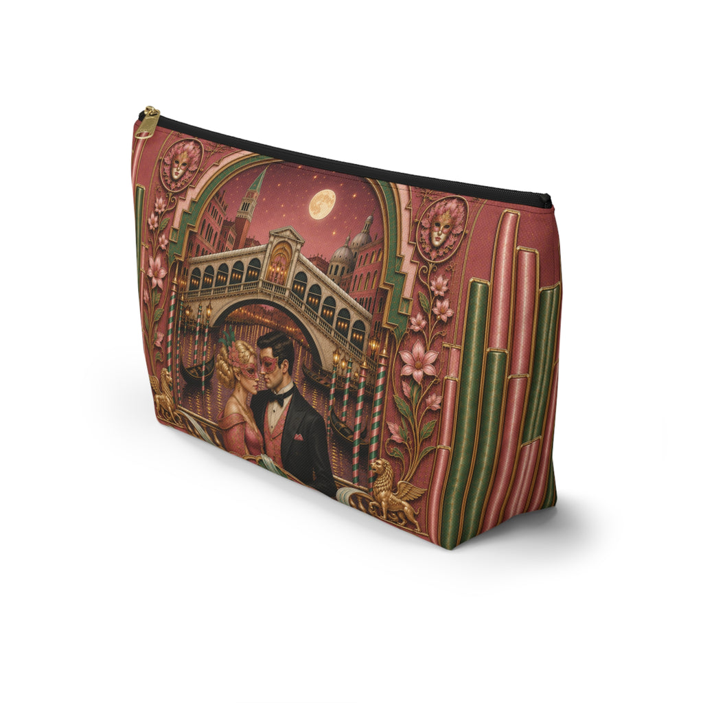 THE VENETIAN - Mauve Masquerade | Glamorous Art Deco Makeup Bag - Accessory Cosmetic Pouch