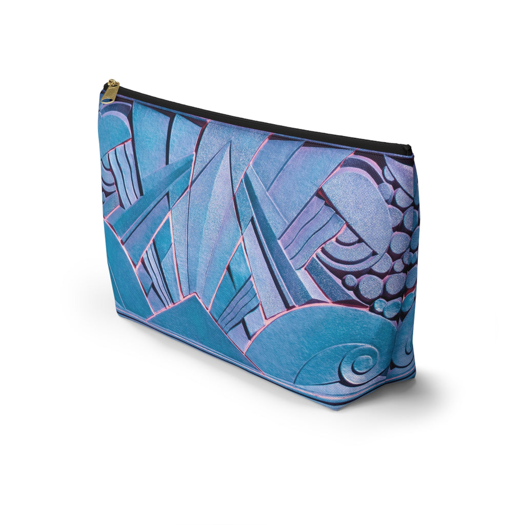 THE OPULENCE - Blue Steel | Glamorous Art Deco Makeup Bag - Accessory Cosmetic Pouch