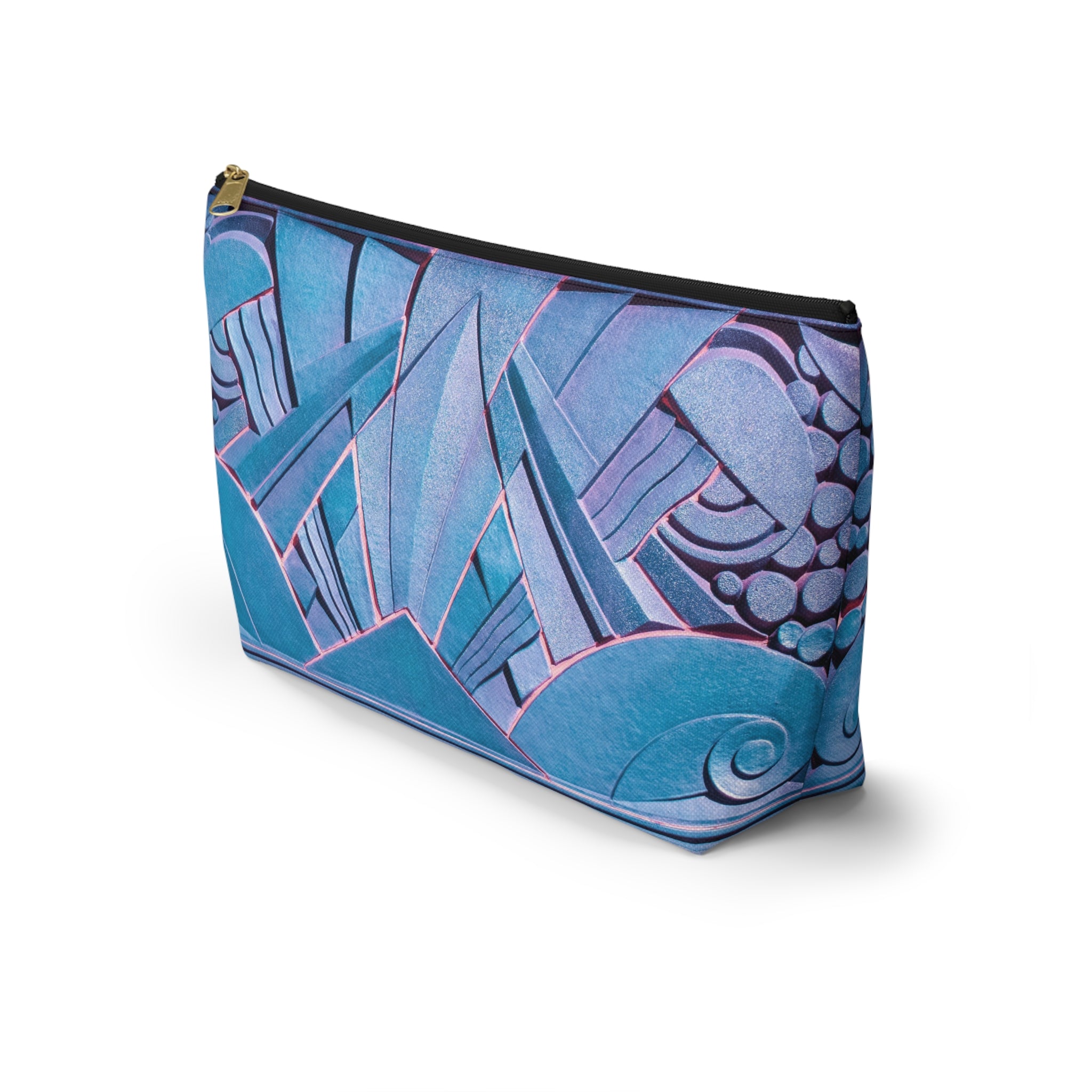THE OPULENCE - Blue Steel | Glamorous Art Deco Makeup Bag - Accessory Cosmetic Pouch