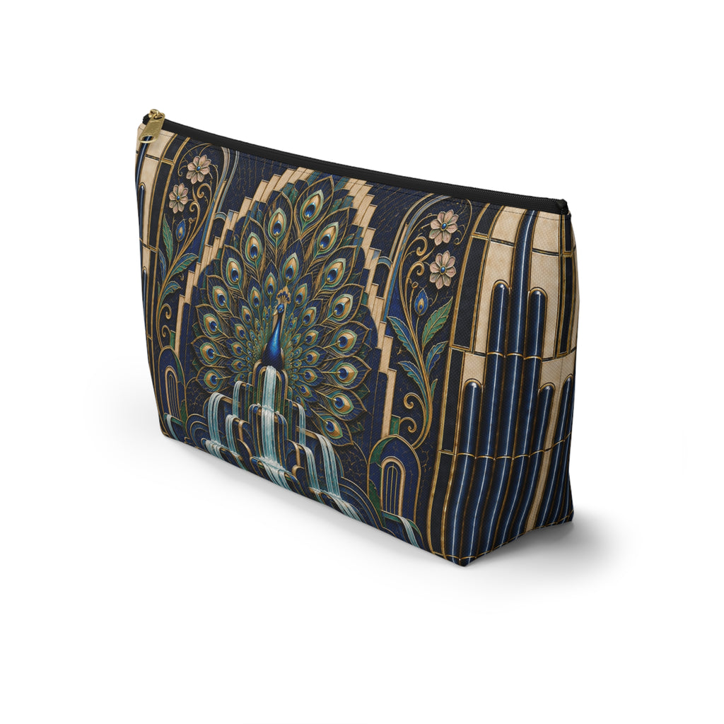 THE PLUME - Midnight Blue | Glamorous Art Deco Makeup Bag - Accessory Cosmetic Pouch