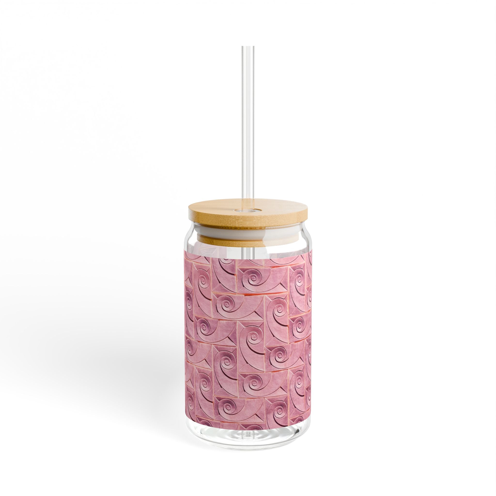 THE ROSCOE - Rose Swirl | Glamorous ART DECO SIPPER GLASS 16oz