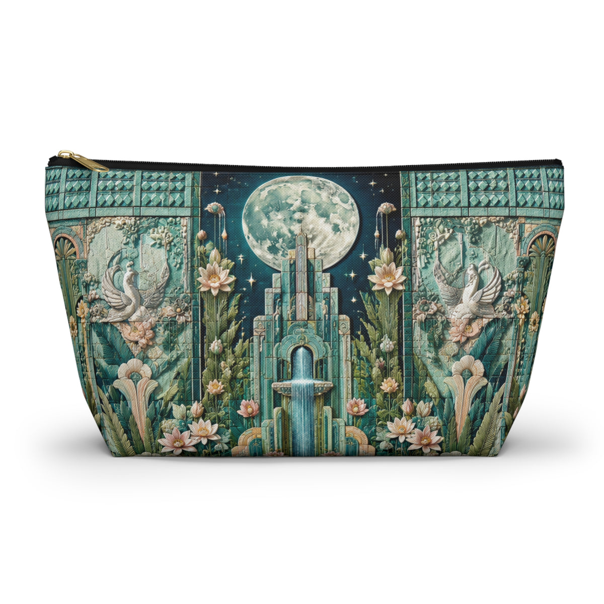 THE NOCTORNE | Glamorous Art Deco Makeup Bag - Accessory Cosmetic Pouch