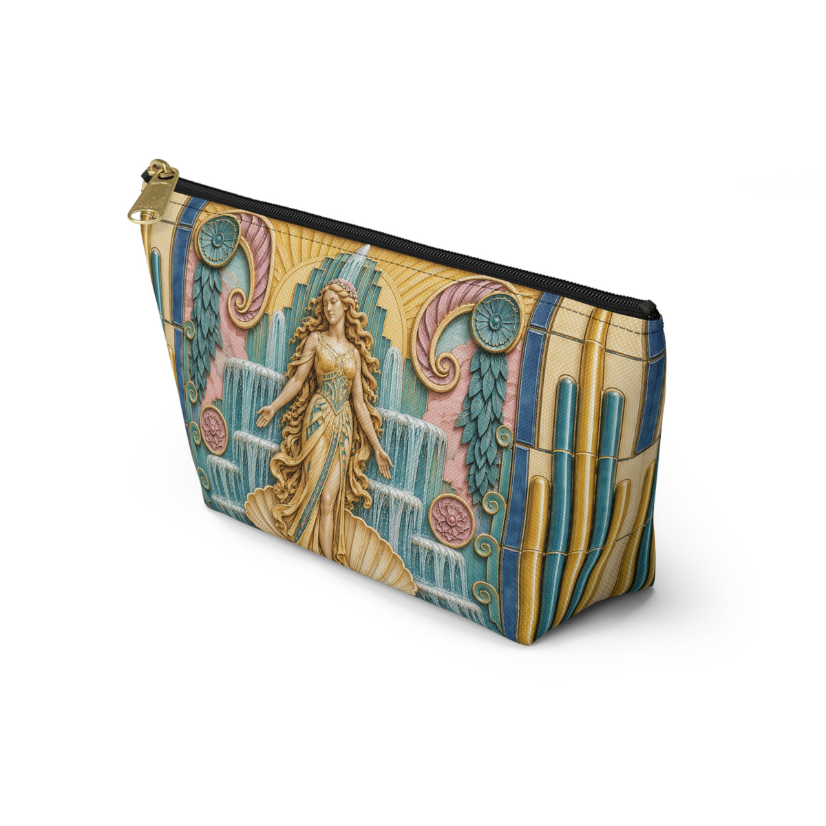 THE VENUS - Golden Sunrise | Glamorous Art Deco Makeup Bag - Accessory Cosmetic Pouch