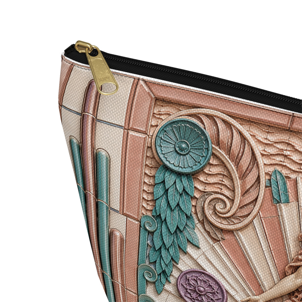 THE VENUS - Rose Teal | Glamorous Art Deco Makeup Bag - Accessory Cosmetic Pouch
