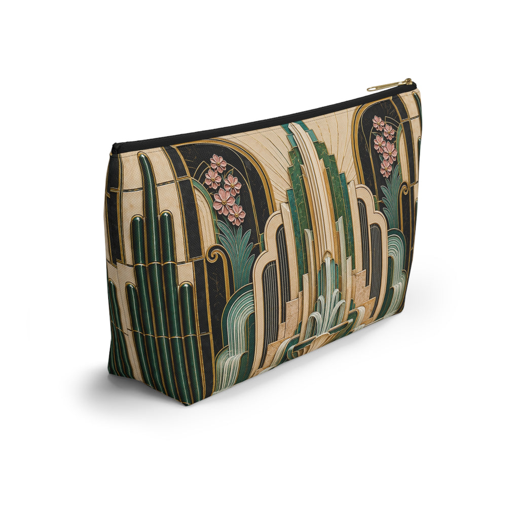 THE PARAMOUNT - Emerald Gold | Glamorous Art Deco Makeup Bag - Accessory Cosmetic Pouch
