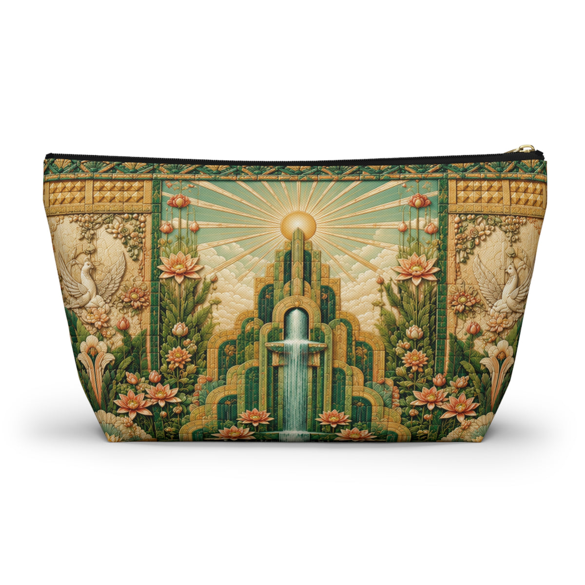 THE RADIANCE | Glamorous Art Deco Makeup Bag - Accessory Cosmetic Pouch