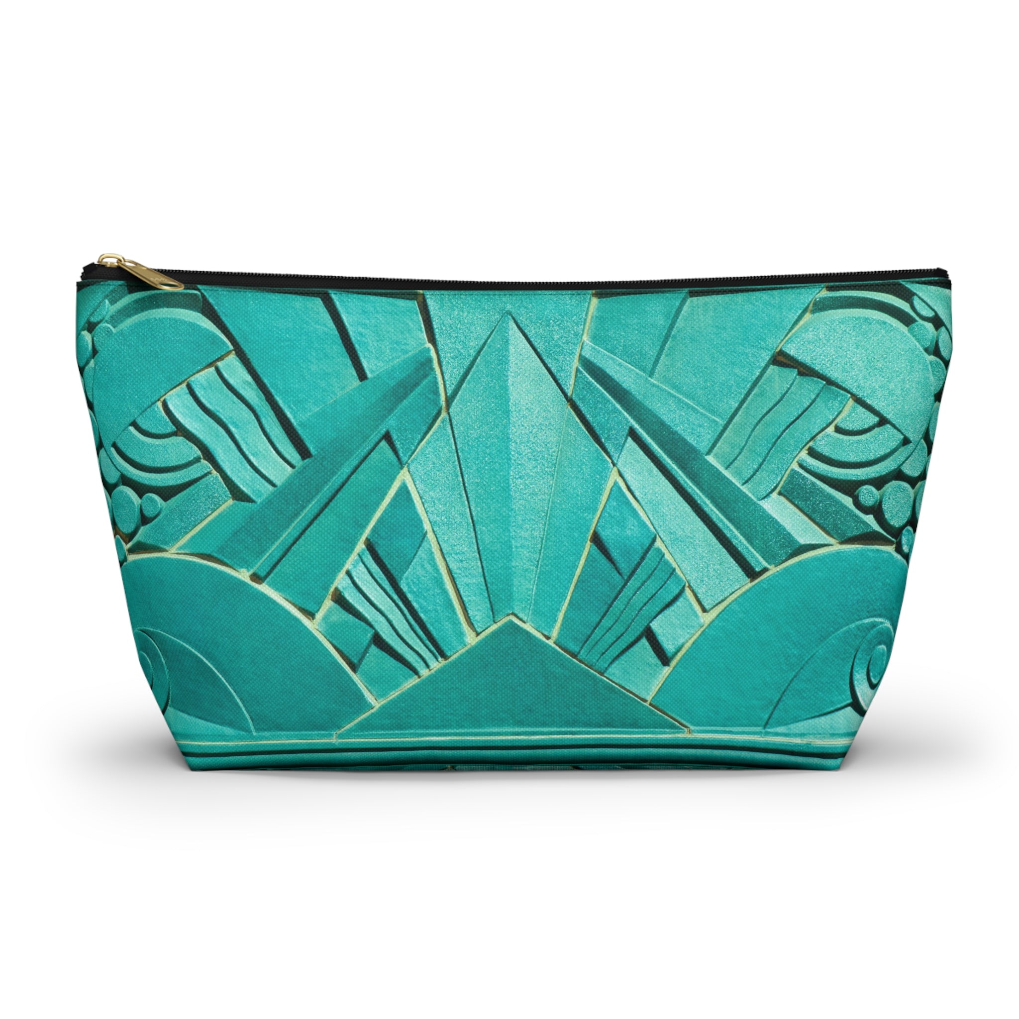 THE OPULENCE - Teal Treat | Glamorous Art Deco Makeup Bag - Accessory Cosmetic Pouch