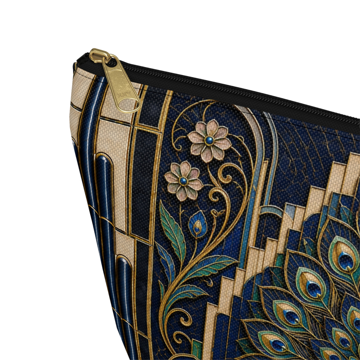 THE PLUME - Midnight Blue | Glamorous Art Deco Makeup Bag - Accessory Cosmetic Pouch