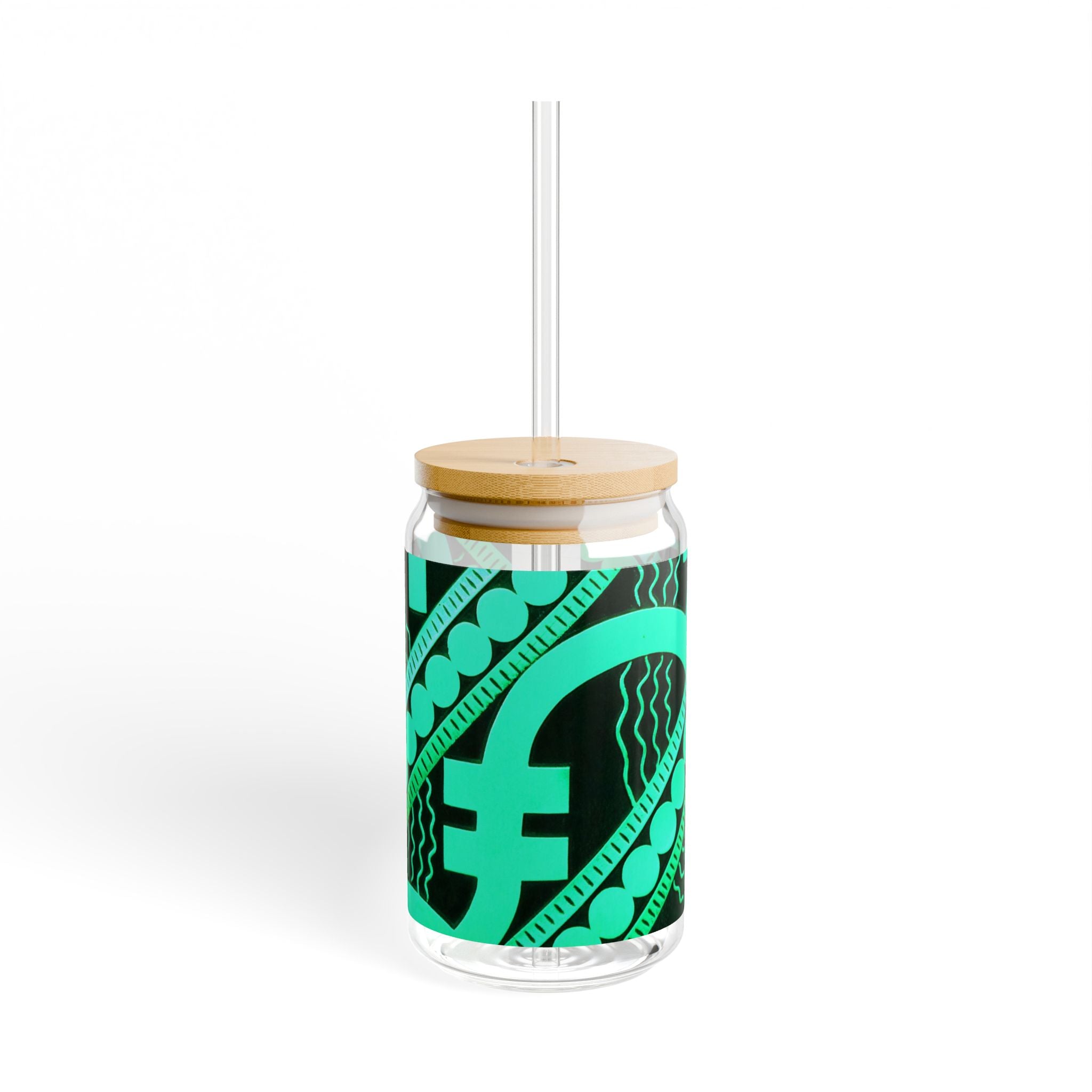 THE METROPOLITAN - Teal | Glamorous ART DECO SIPPER GLASS 16oz