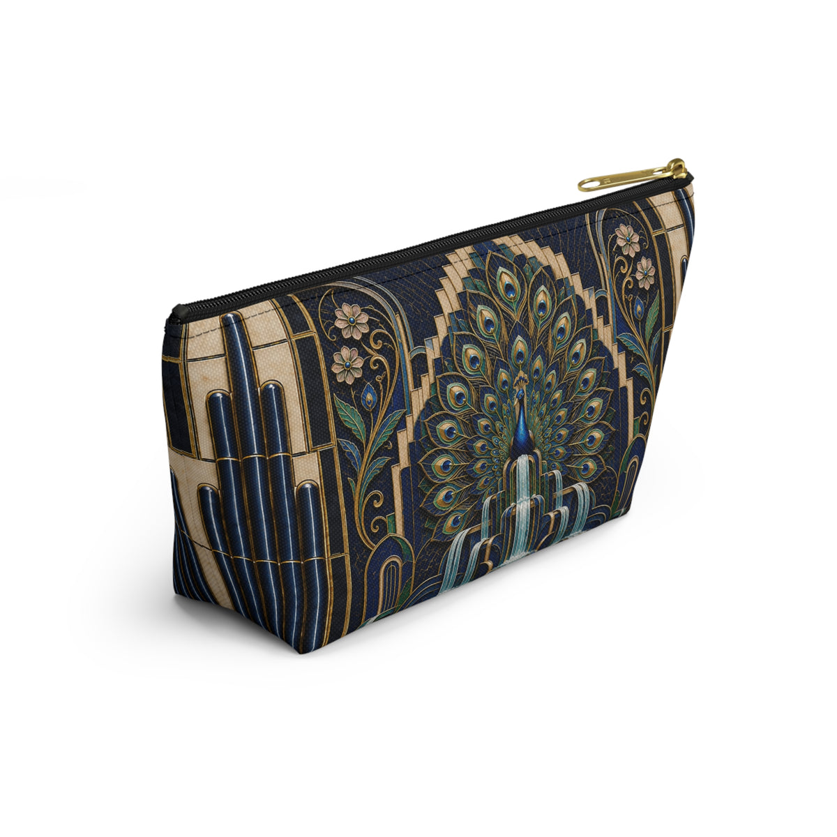 THE PLUME - Midnight Blue | Glamorous Art Deco Makeup Bag - Accessory Cosmetic Pouch