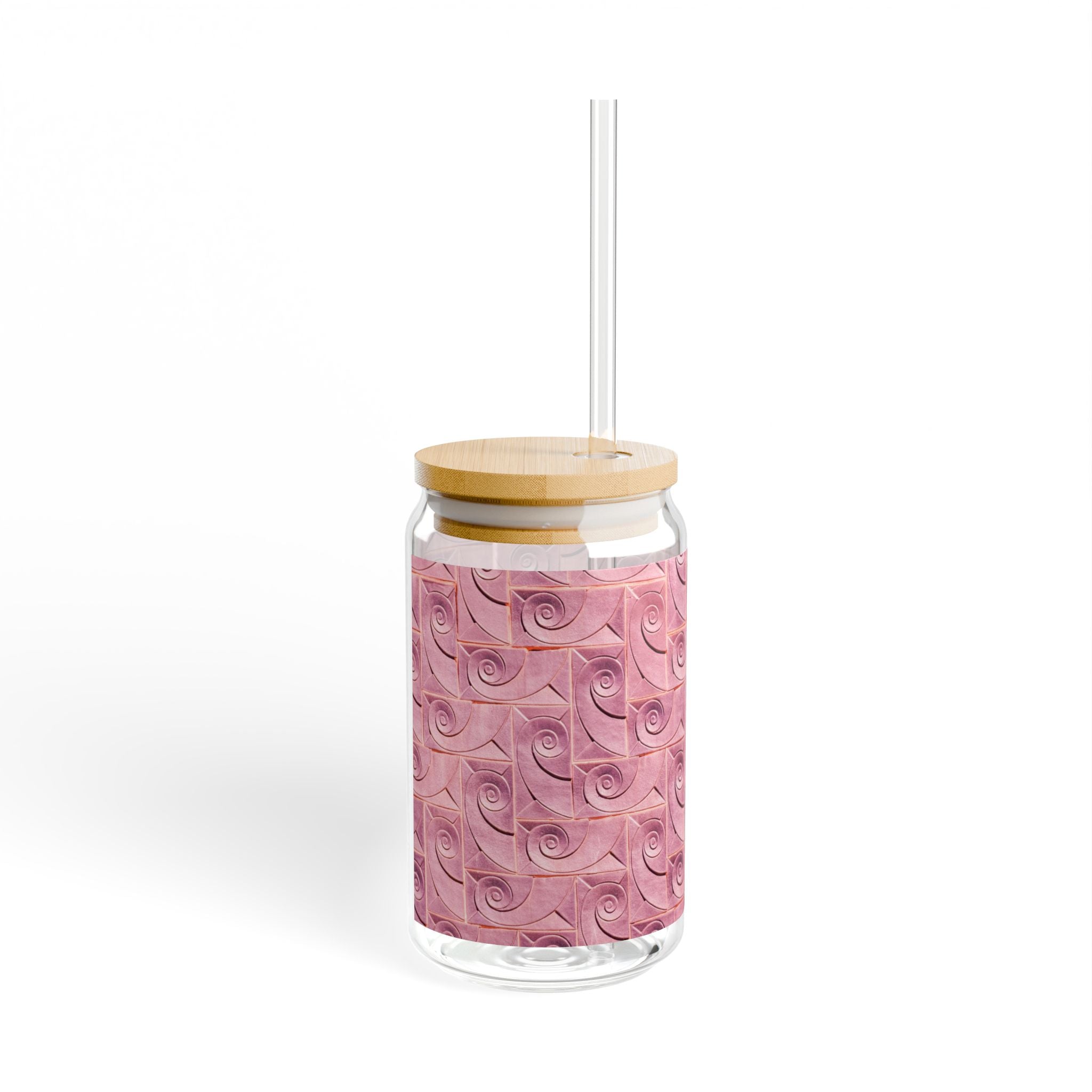 THE ROSCOE - Rose Swirl | Glamorous ART DECO SIPPER GLASS 16oz