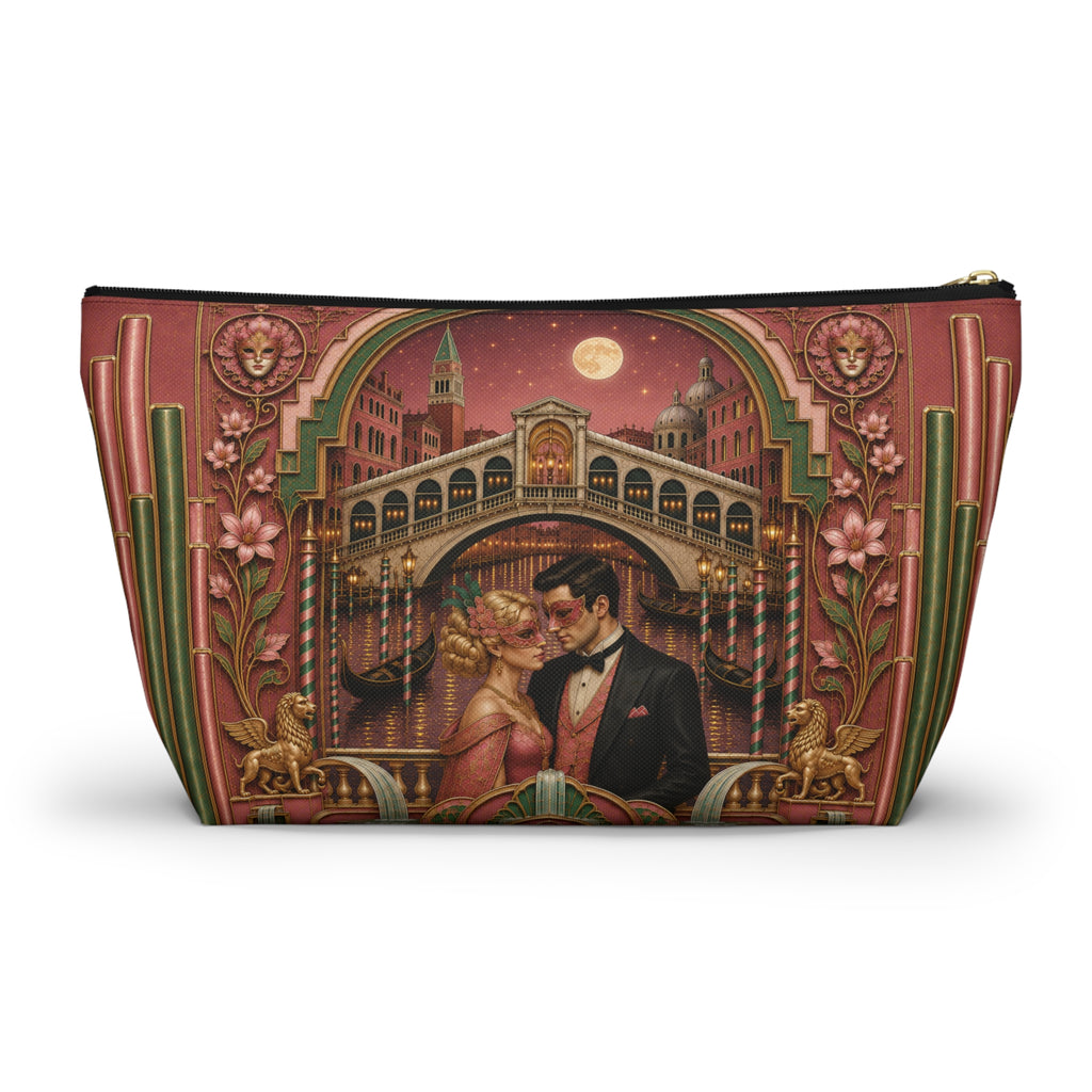 THE VENETIAN - Mauve Masquerade | Glamorous Art Deco Makeup Bag - Accessory Cosmetic Pouch