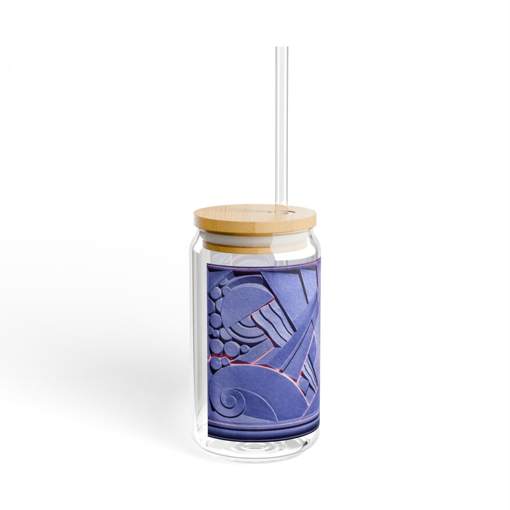 THE OPULENCE - Purple Poppy | Glamorous ART DECO SIPPER GLASS 16oz