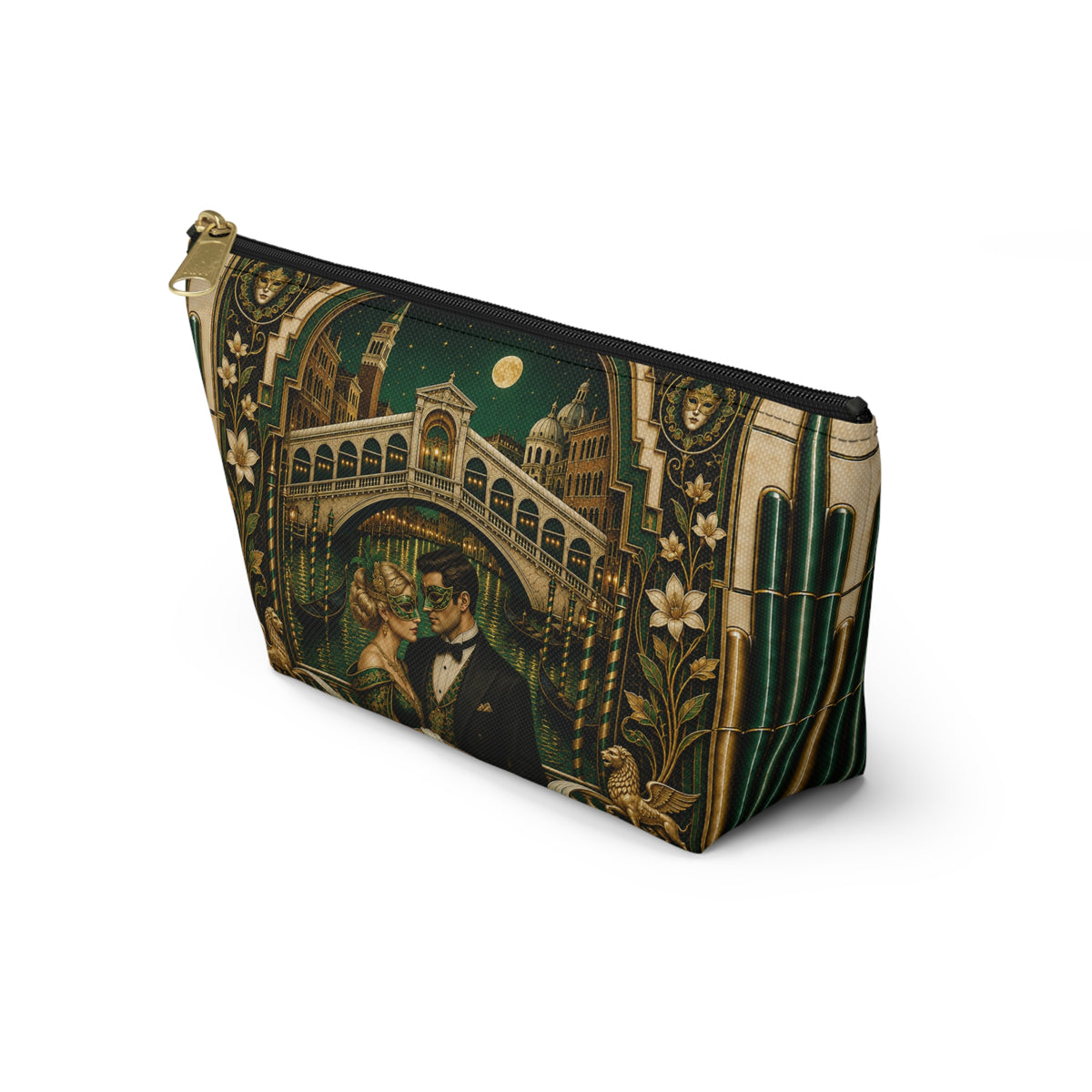 THE VENETIAN AMORE | Glamorous Art Deco Makeup Bag - Accessory Cosmetic Pouch