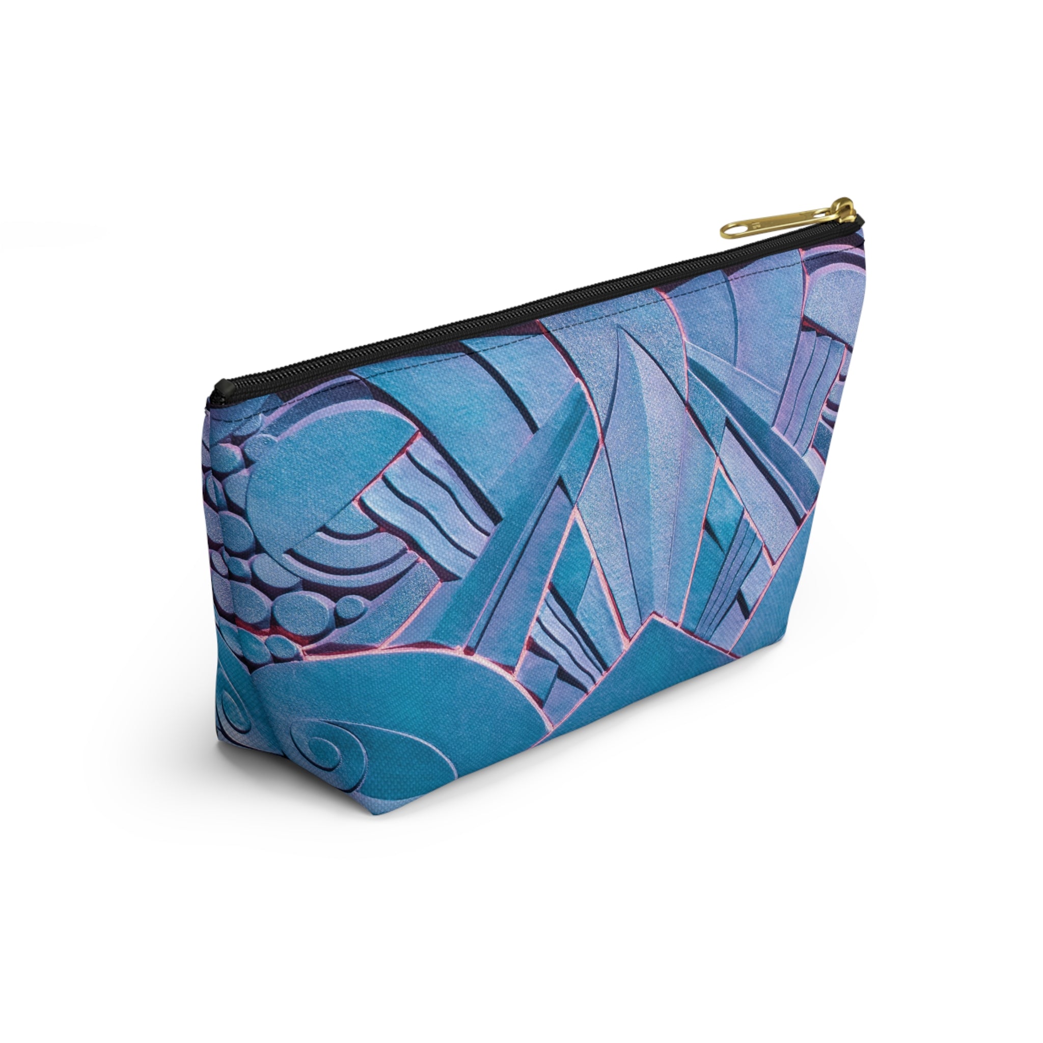 THE OPULENCE - Blue Steel | Glamorous Art Deco Makeup Bag - Accessory Cosmetic Pouch