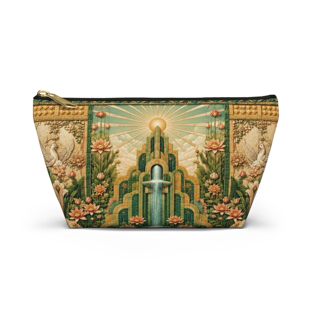 THE RADIANCE | Glamorous Art Deco Makeup Bag - Accessory Cosmetic Pouch