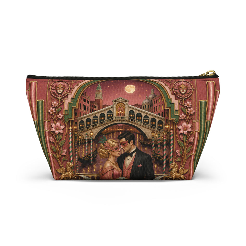 THE VENETIAN - Mauve Masquerade | Glamorous Art Deco Makeup Bag - Accessory Cosmetic Pouch