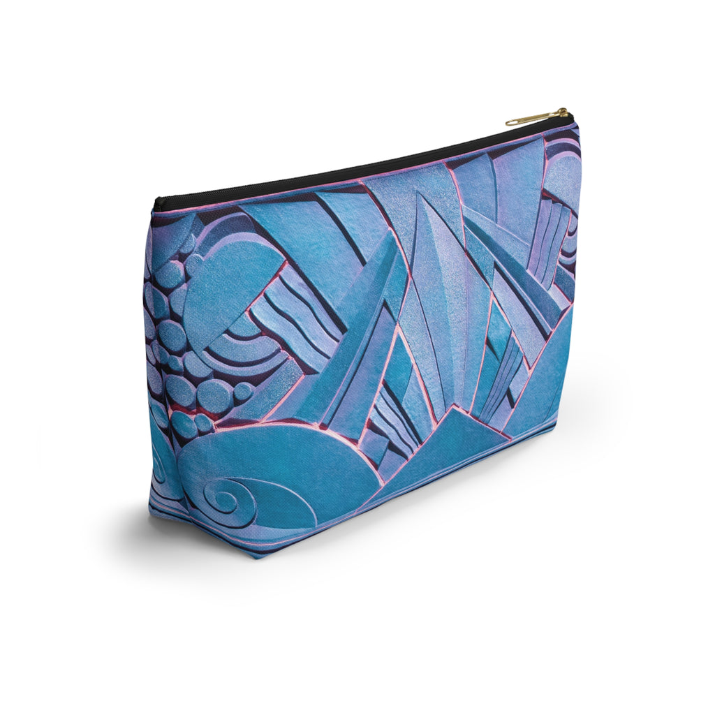 THE OPULENCE - Blue Steel | Glamorous Art Deco Makeup Bag - Accessory Cosmetic Pouch