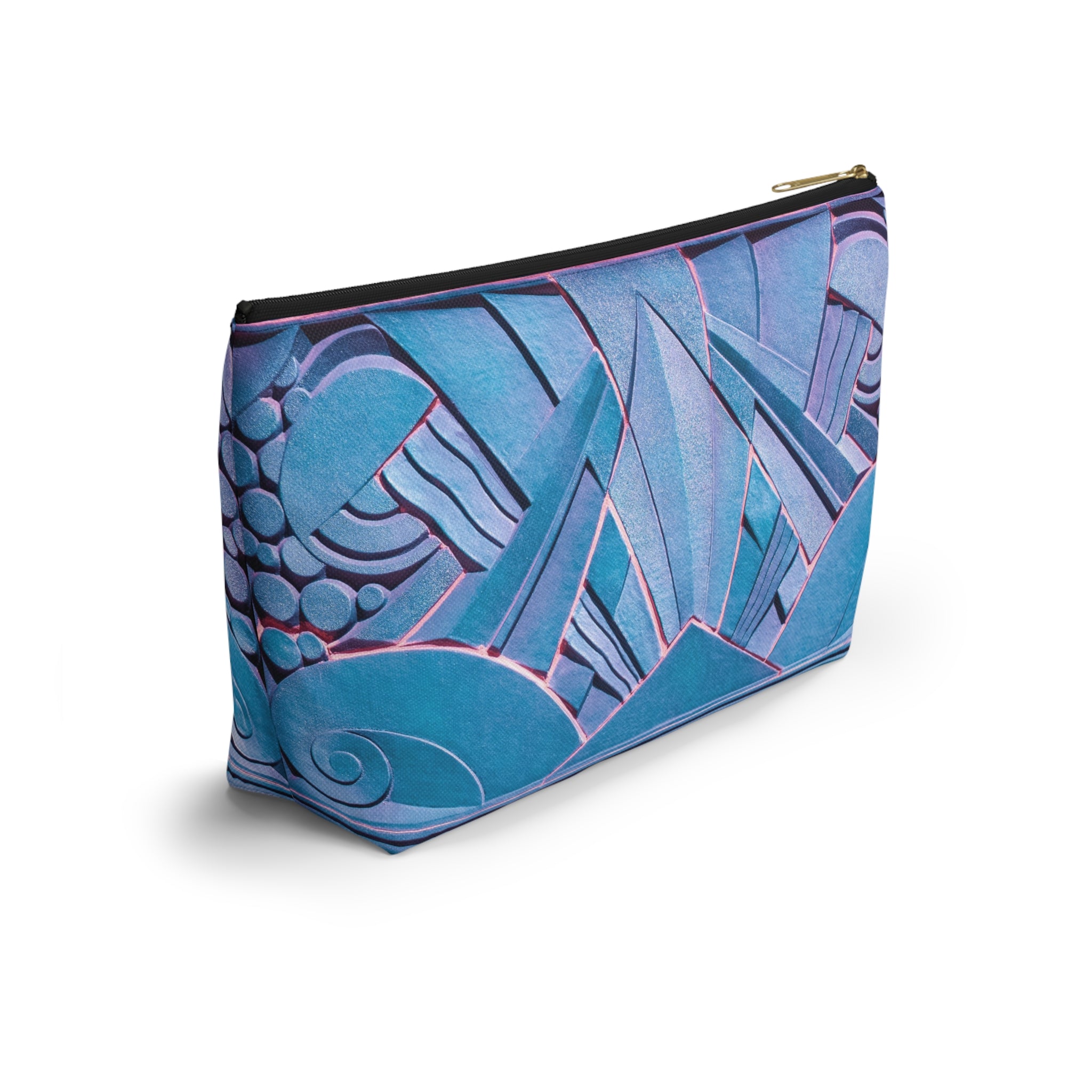 THE OPULENCE - Blue Steel | Glamorous Art Deco Makeup Bag - Accessory Cosmetic Pouch