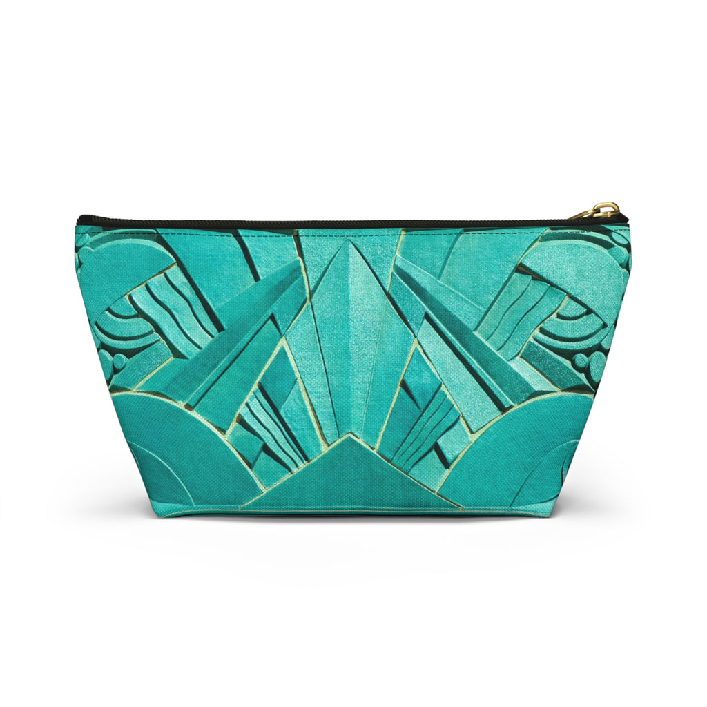 THE OPULENCE - Teal Treat | Glamorous Art Deco Makeup Bag - Accessory Cosmetic Pouch