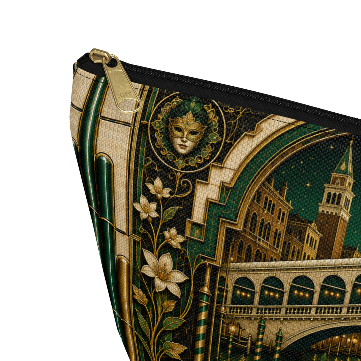 THE VENETIAN AMORE | Glamorous Art Deco Makeup Bag - Accessory Cosmetic Pouch