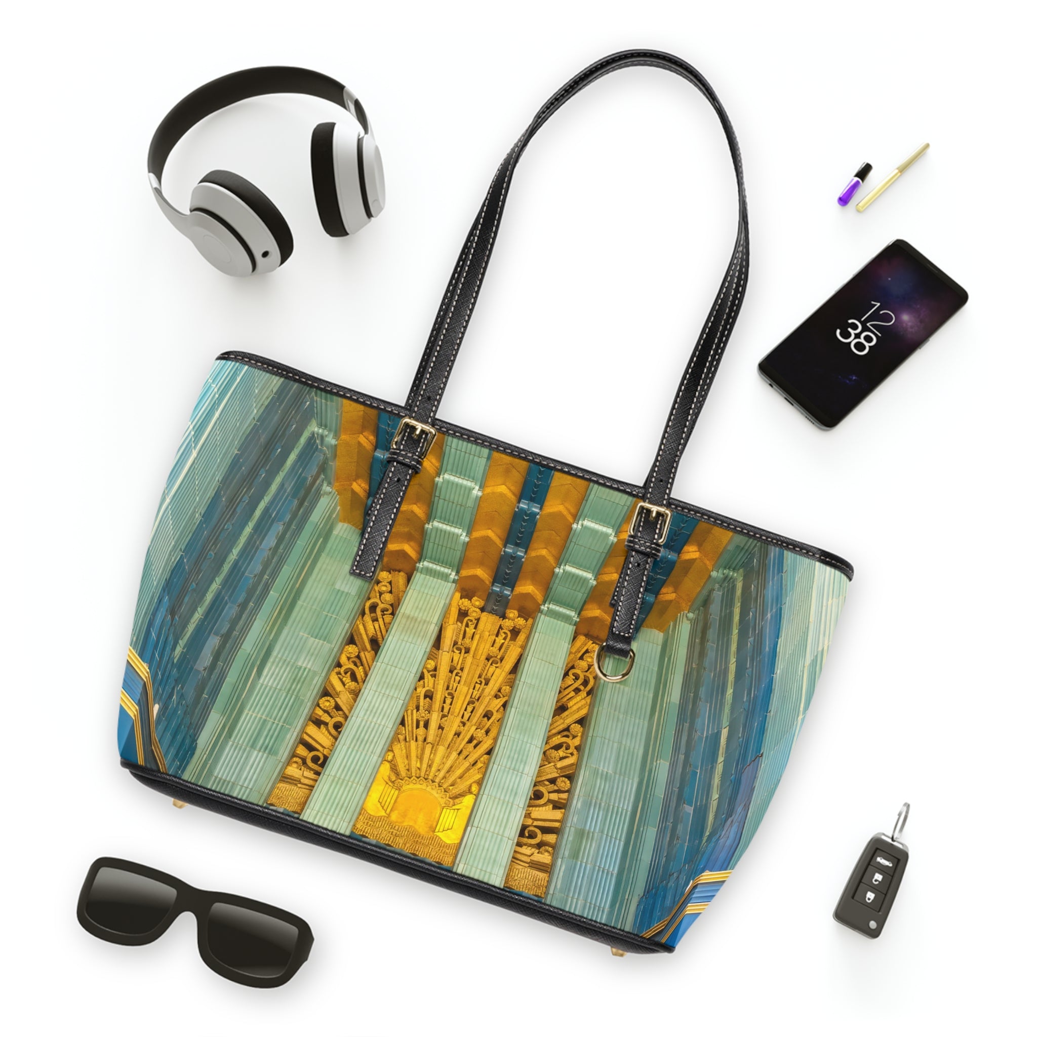 THE GILDED | Glarorous ART DECO PU Leather Shoulder Bag