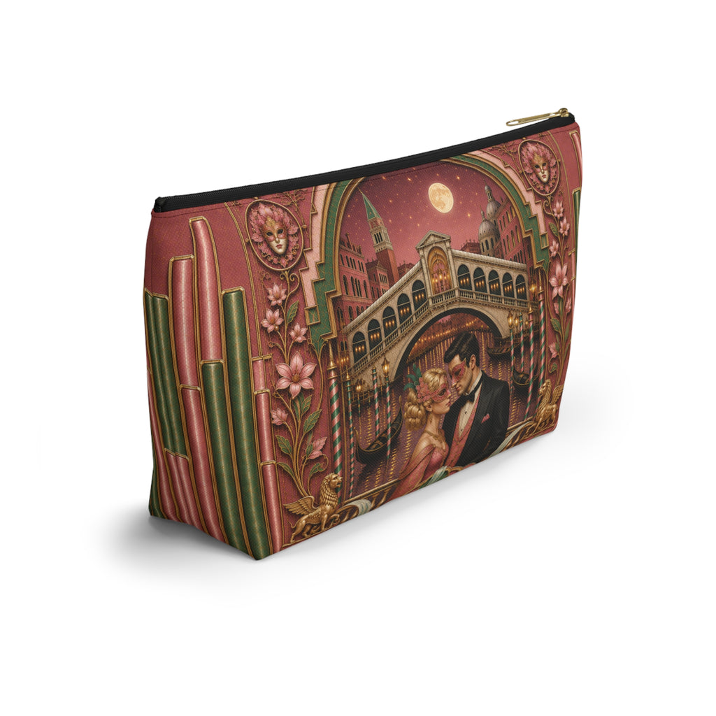 THE VENETIAN - Mauve Masquerade | Glamorous Art Deco Makeup Bag - Accessory Cosmetic Pouch