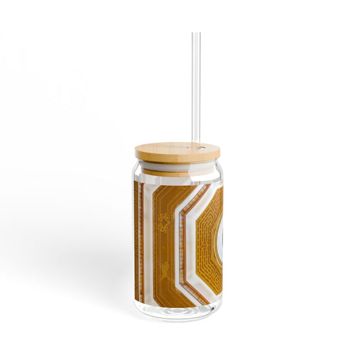 THE BEDAZZLER - Teal Treat | Glamorous ART DECO SIPPER GLASS 16oz