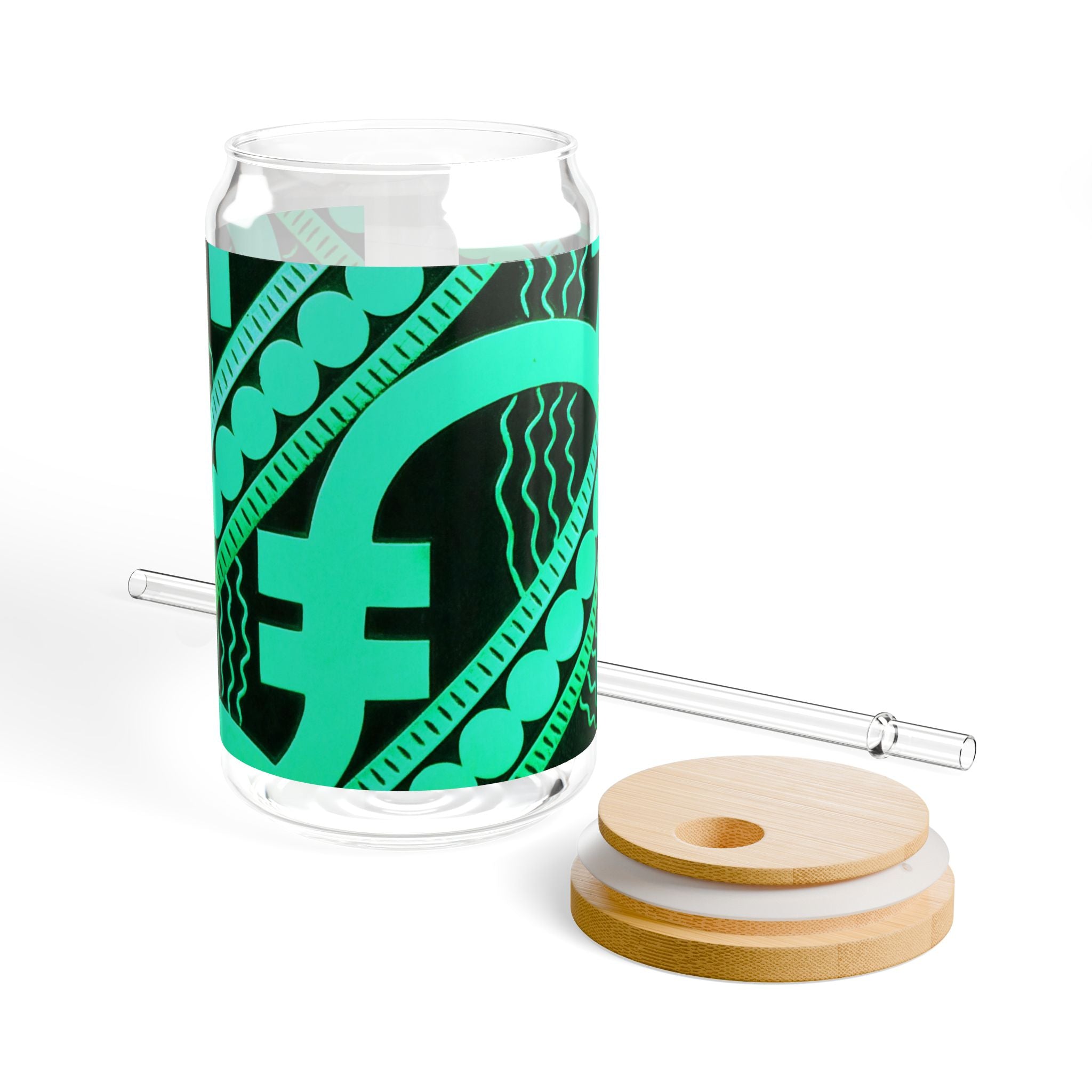 THE METROPOLITAN - Teal | Glamorous ART DECO SIPPER GLASS 16oz