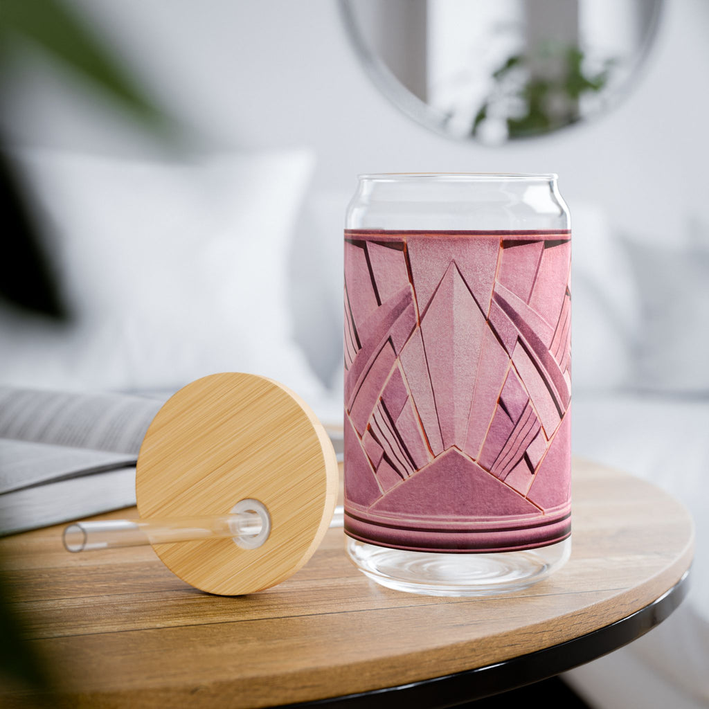 THE OPULENCE - Rose Reverence | Glamorous ART DECO SIPPER GLASS 16oz