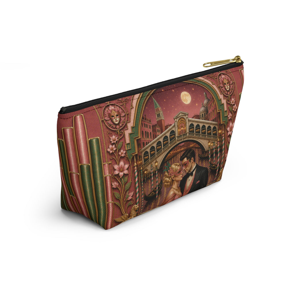 THE VENETIAN - Mauve Masquerade | Glamorous Art Deco Makeup Bag - Accessory Cosmetic Pouch