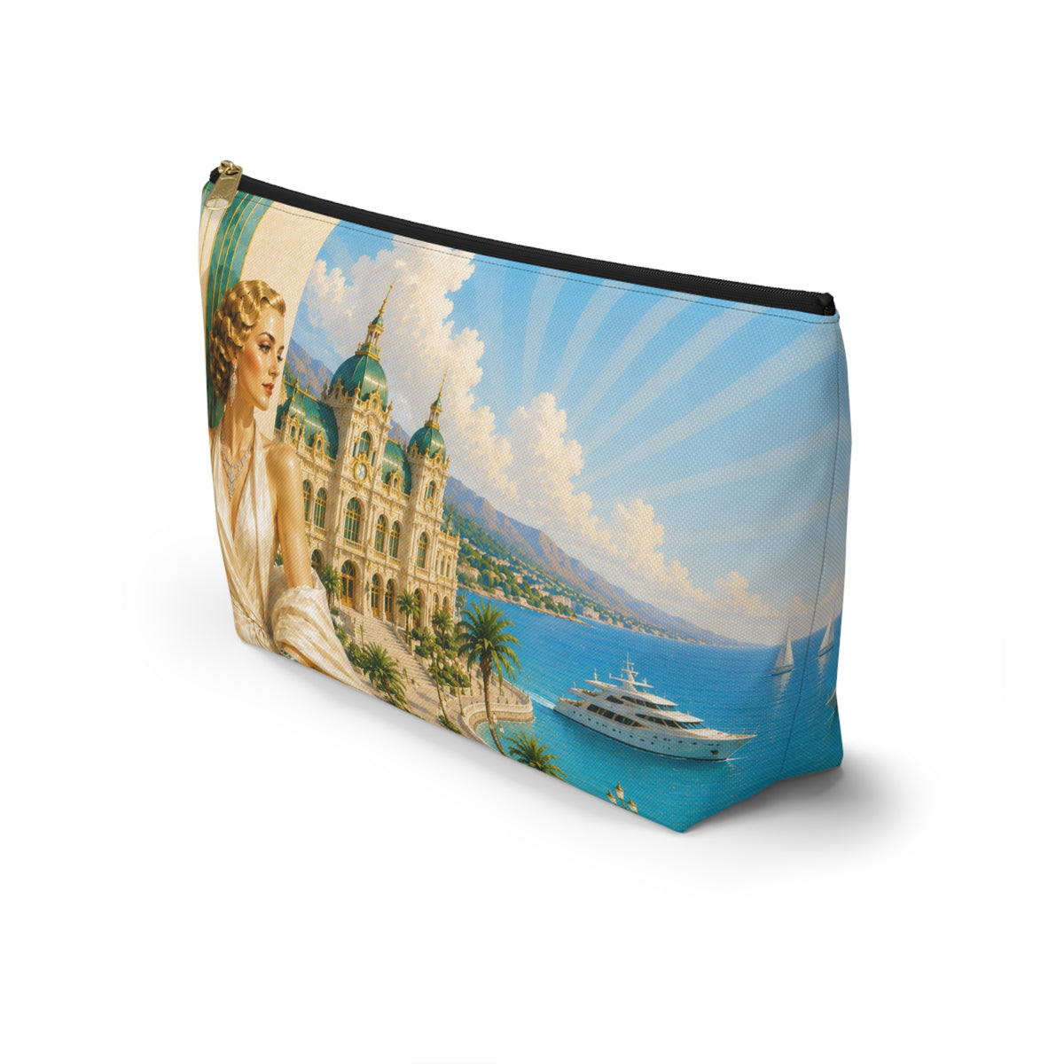 THE MONTE CARLO | Glamorous Art Deco Makeup Bag - Accessory Cosmetic Pouch