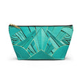 THE OPULENCE - Teal Treat | Glamorous Art Deco Makeup Bag - Accessory Cosmetic Pouch