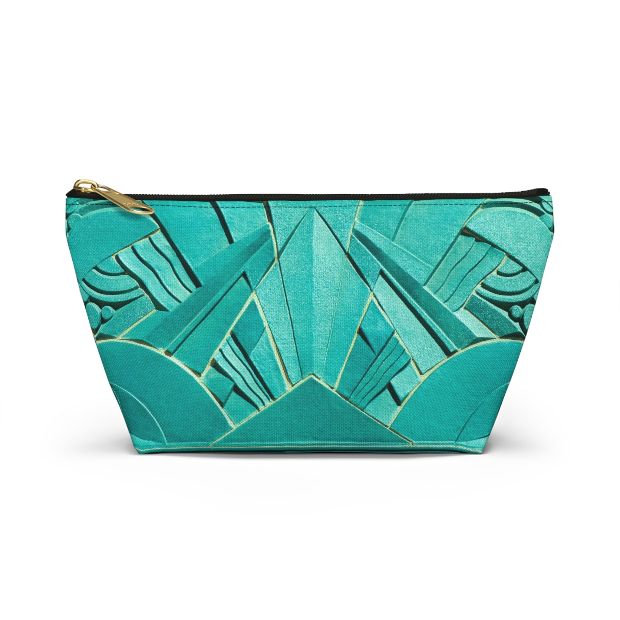 THE OPULENCE - Teal Treat | Glamorous Art Deco Makeup Bag - Accessory Cosmetic Pouch