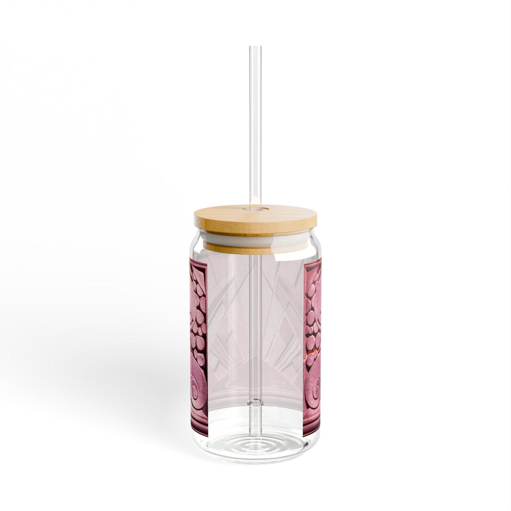 THE OPULENCE - Rose Reverence | Glamorous ART DECO SIPPER GLASS 16oz