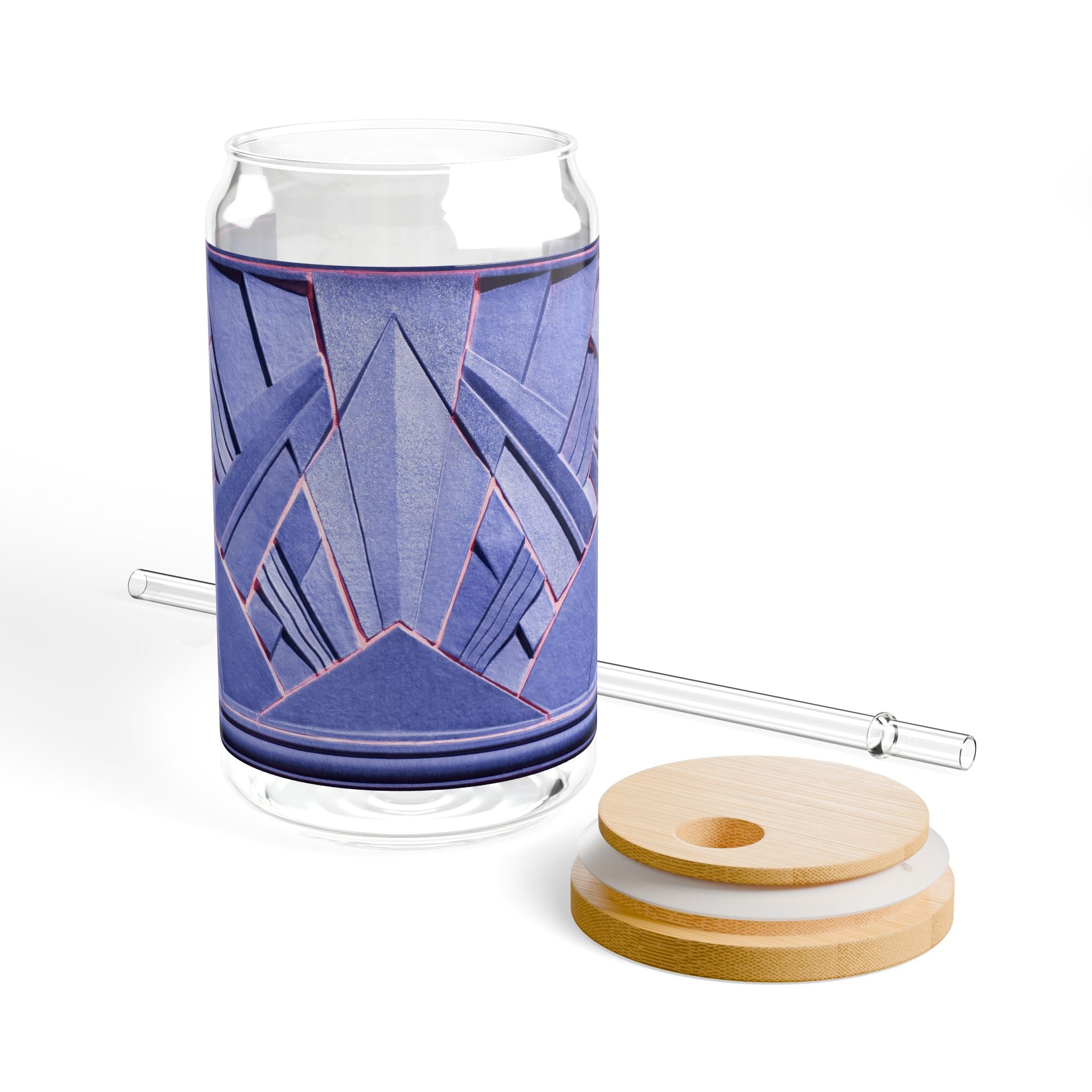 THE OPULENCE - Purple Poppy | Glamorous ART DECO SIPPER GLASS 16oz
