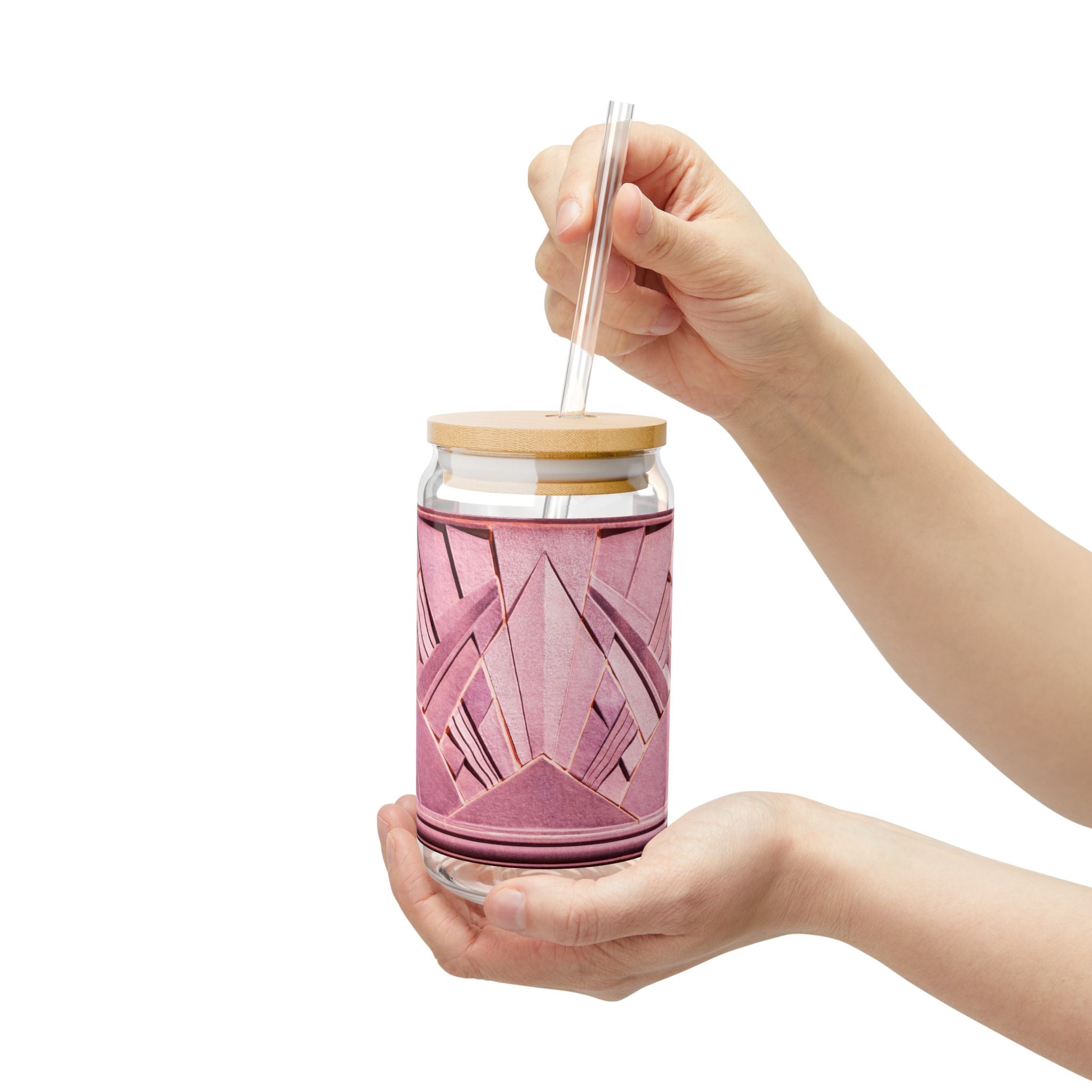 THE OPULENCE - Rose Reverence | Glamorous ART DECO SIPPER GLASS 16oz