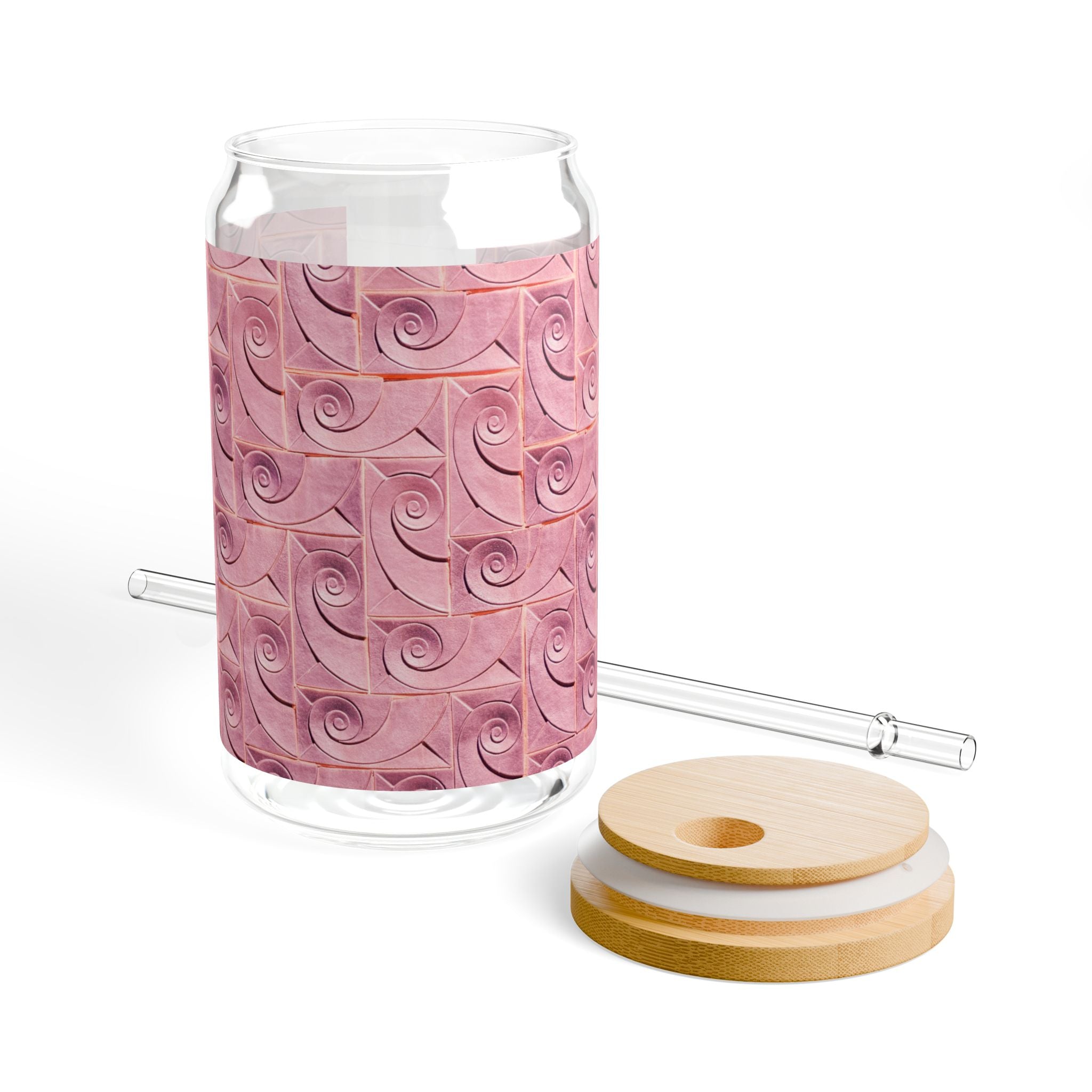THE ROSCOE - Rose Swirl | Glamorous ART DECO SIPPER GLASS 16oz