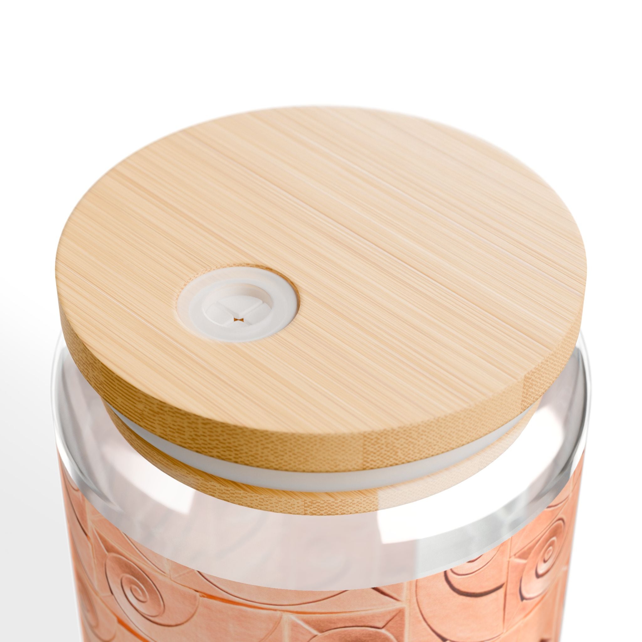 THE ROSCOE - Peach Swirl | Glamorous ART DECO SIPPER GLASS 16oz