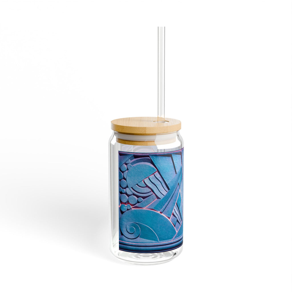 THE OPULENCE - Teal Treat | Glamorous ART DECO SIPPER GLASS 16oz