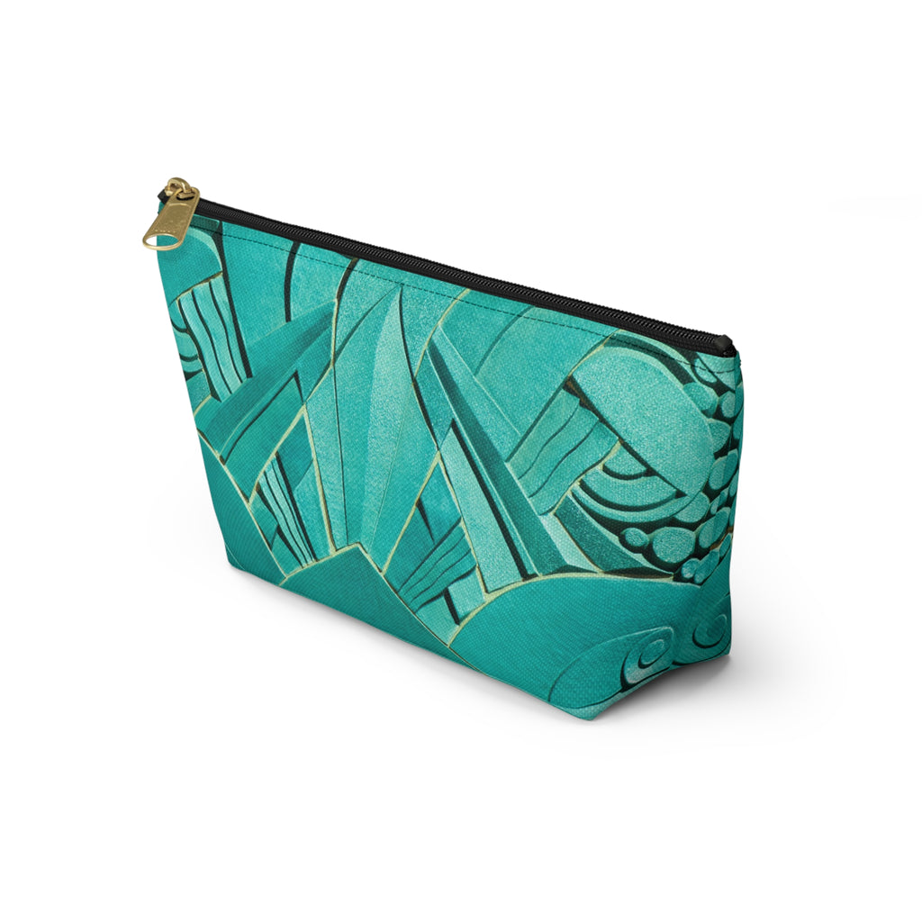 THE OPULENCE - Teal Treat | Glamorous Art Deco Makeup Bag - Accessory Cosmetic Pouch
