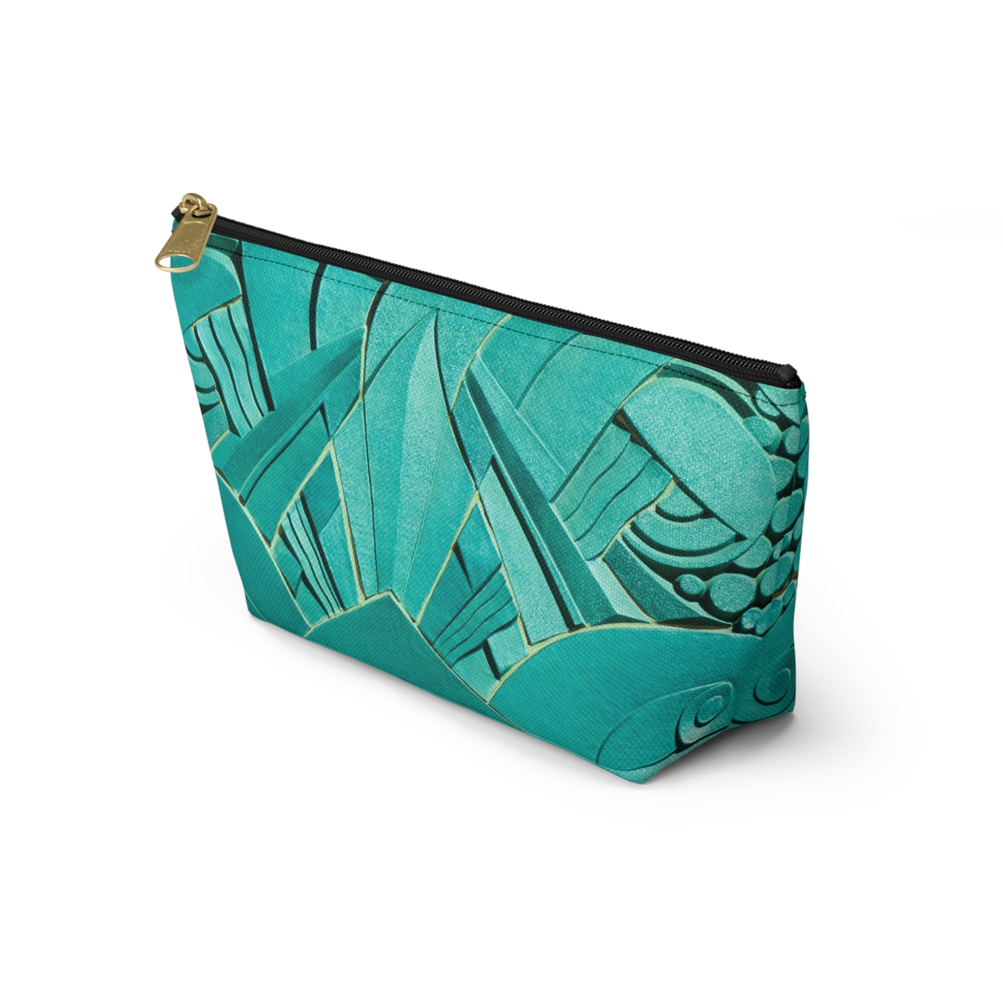 THE OPULENCE - Teal Treat | Glamorous Art Deco Makeup Bag - Accessory Cosmetic Pouch