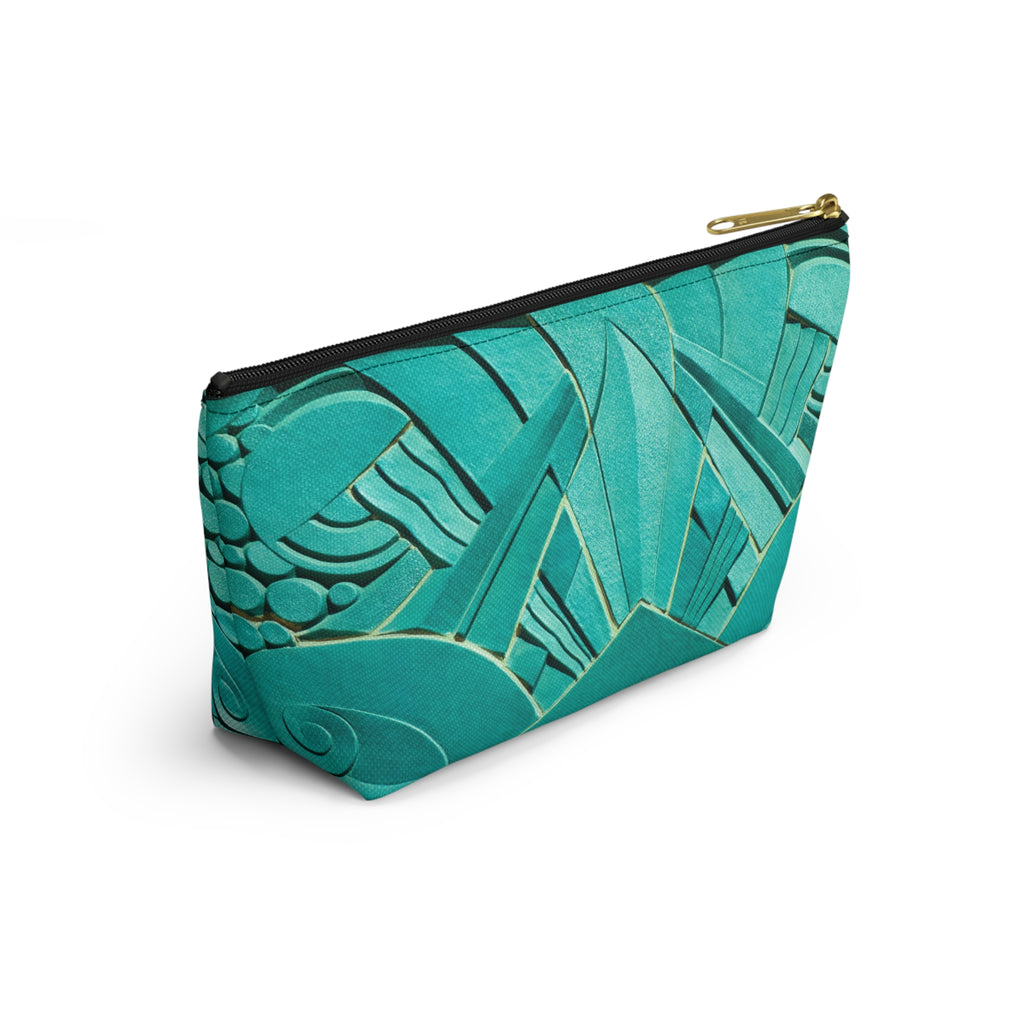 THE OPULENCE - Teal Treat | Glamorous Art Deco Makeup Bag - Accessory Cosmetic Pouch